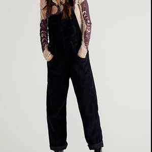 Free People Ziggy Cord Overalls In Black